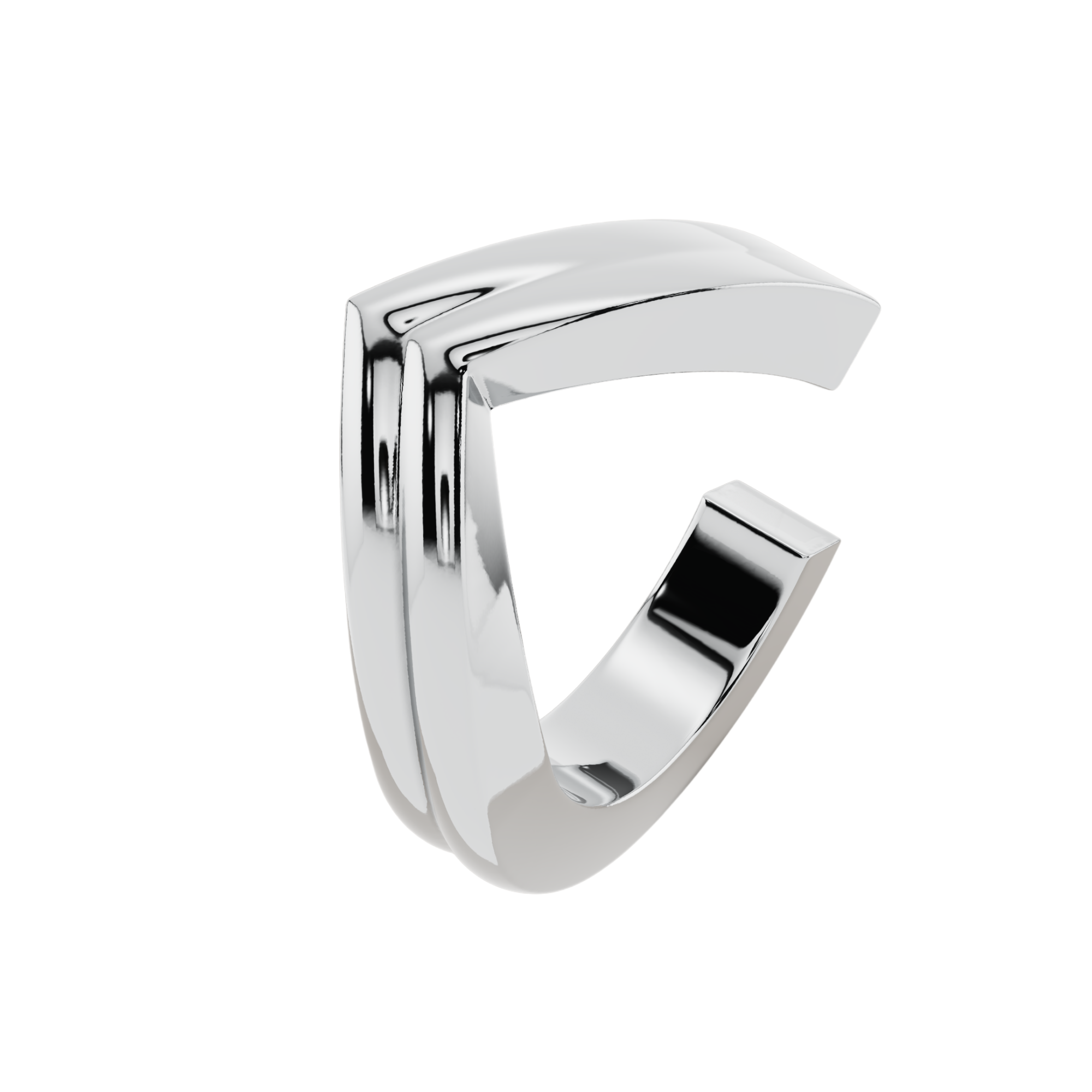 Architectural V-Shape 925 Silver Earcuff | Velmé