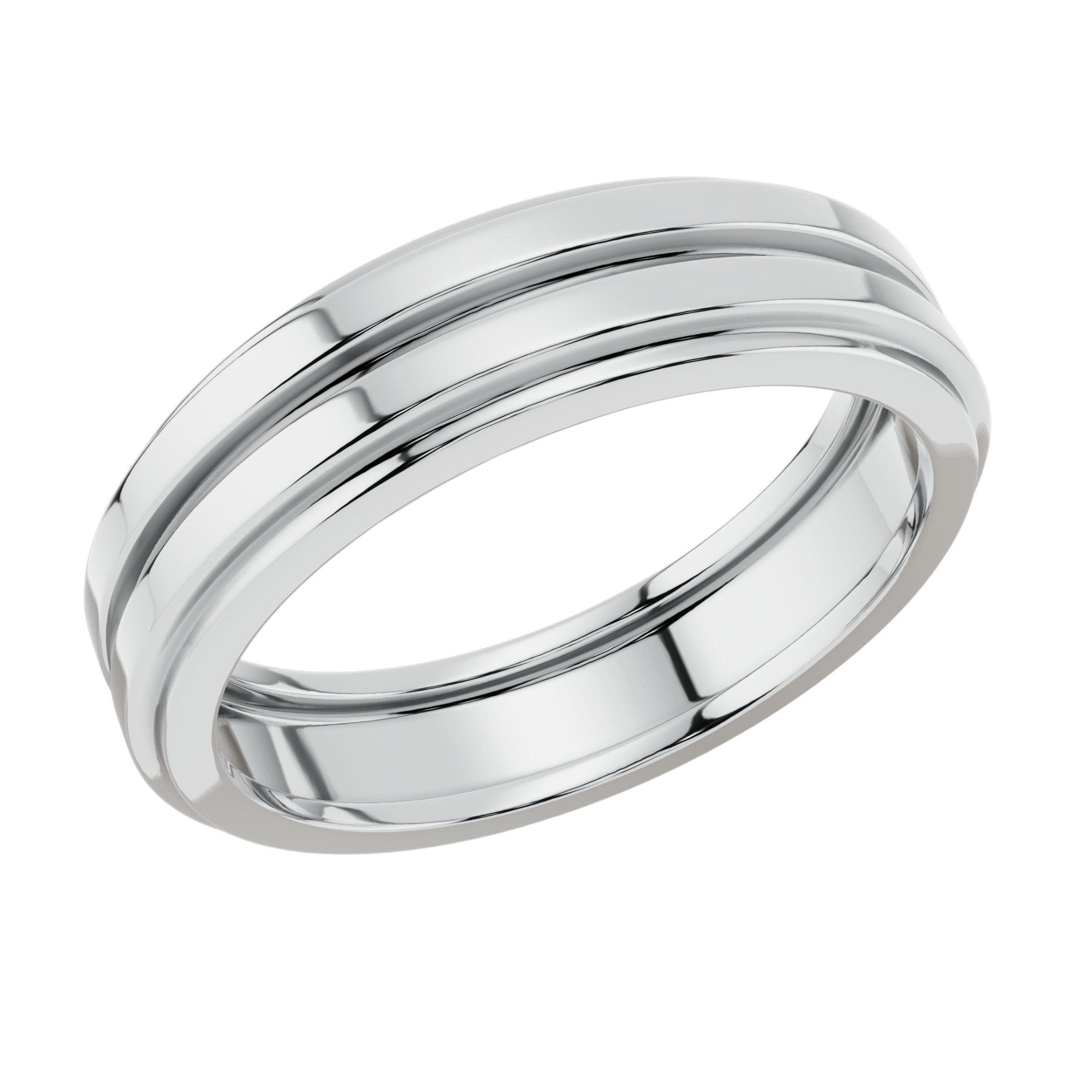 Classic Dual Groove Men’s 925 Silver Ring | Velmé
