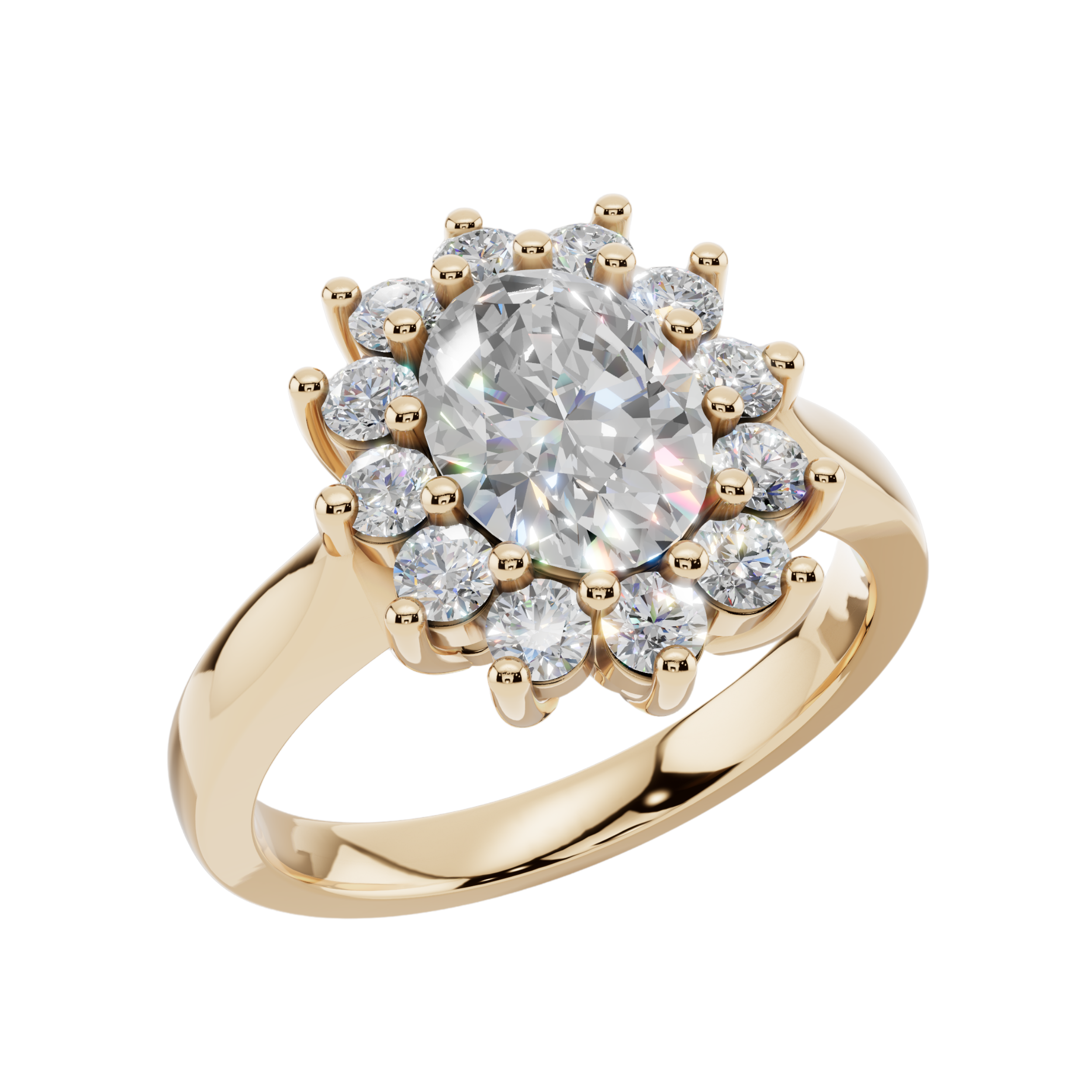 The Oval Halo Bloom 925 Silver Ring | Velmé