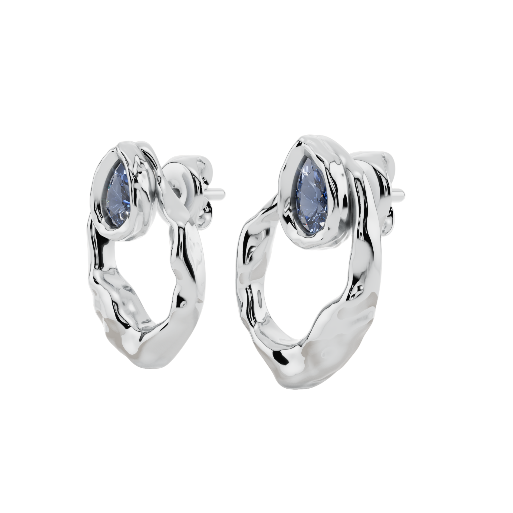 Sapphire Orbit Studs | Fluidé