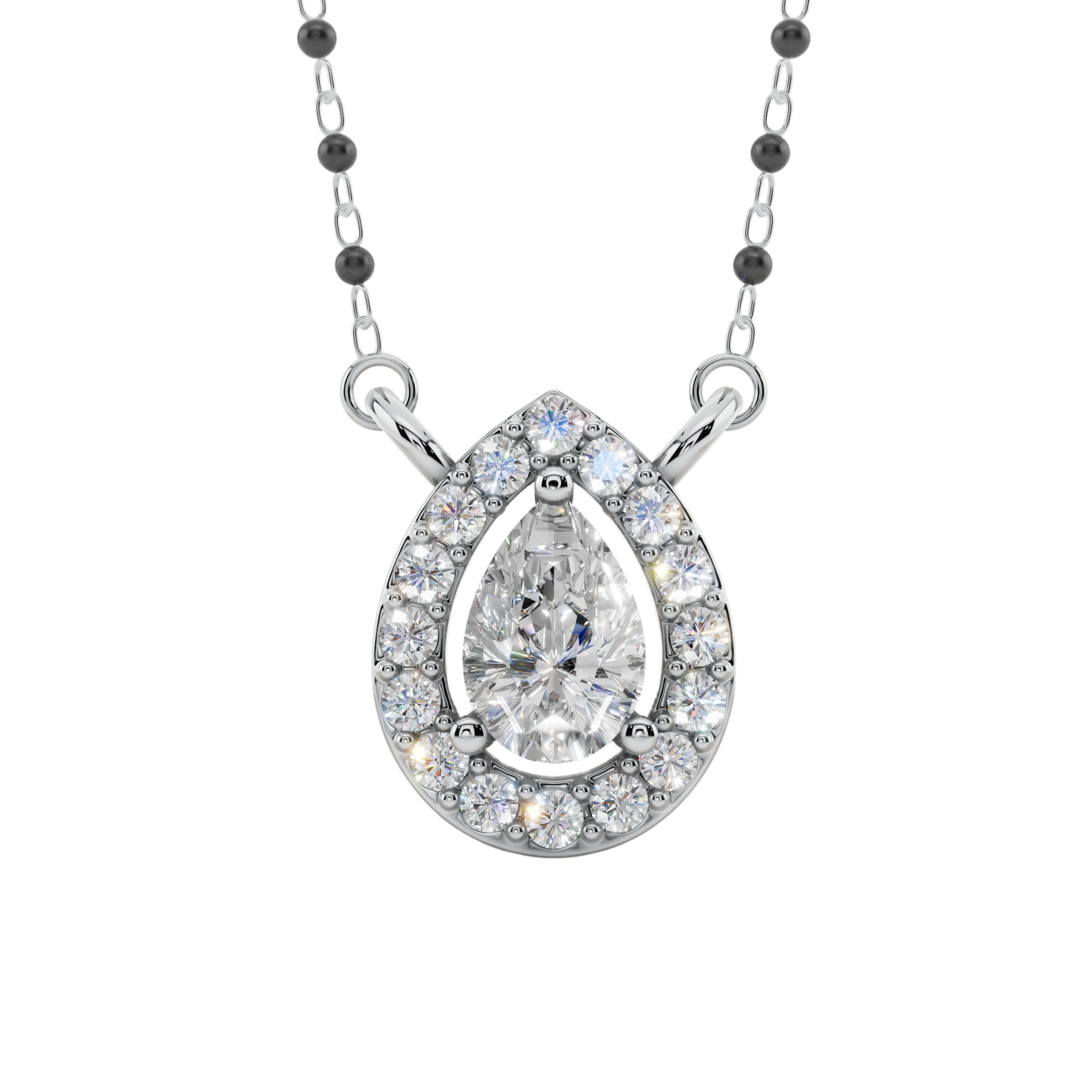 Luna Pear 925 Silver Mangalsutra | Velmé