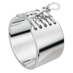 VELMÉ Shoelace 925 Silver Men’s Statement Ring | Velmé