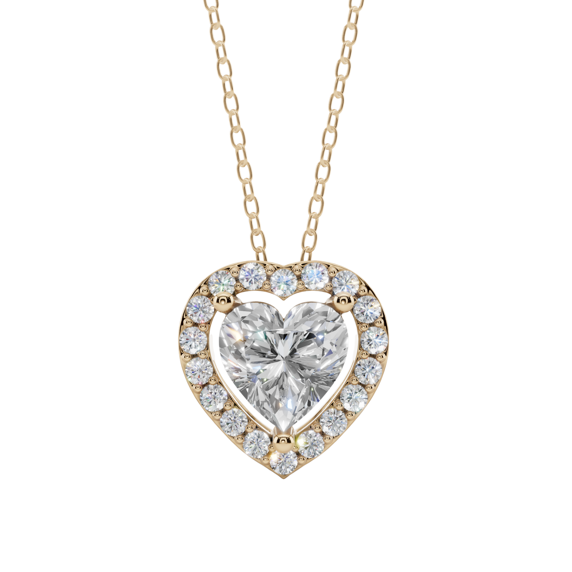 Halo Heart Pendant Necklace | Velmé