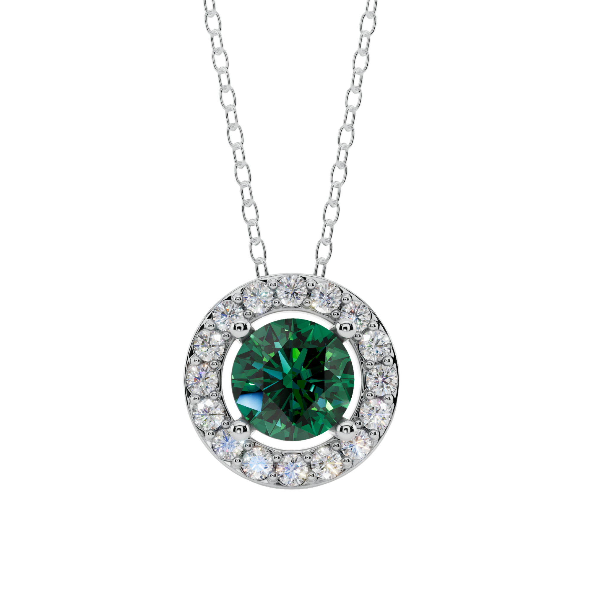 Halo Round Pendant Necklace | Velmé