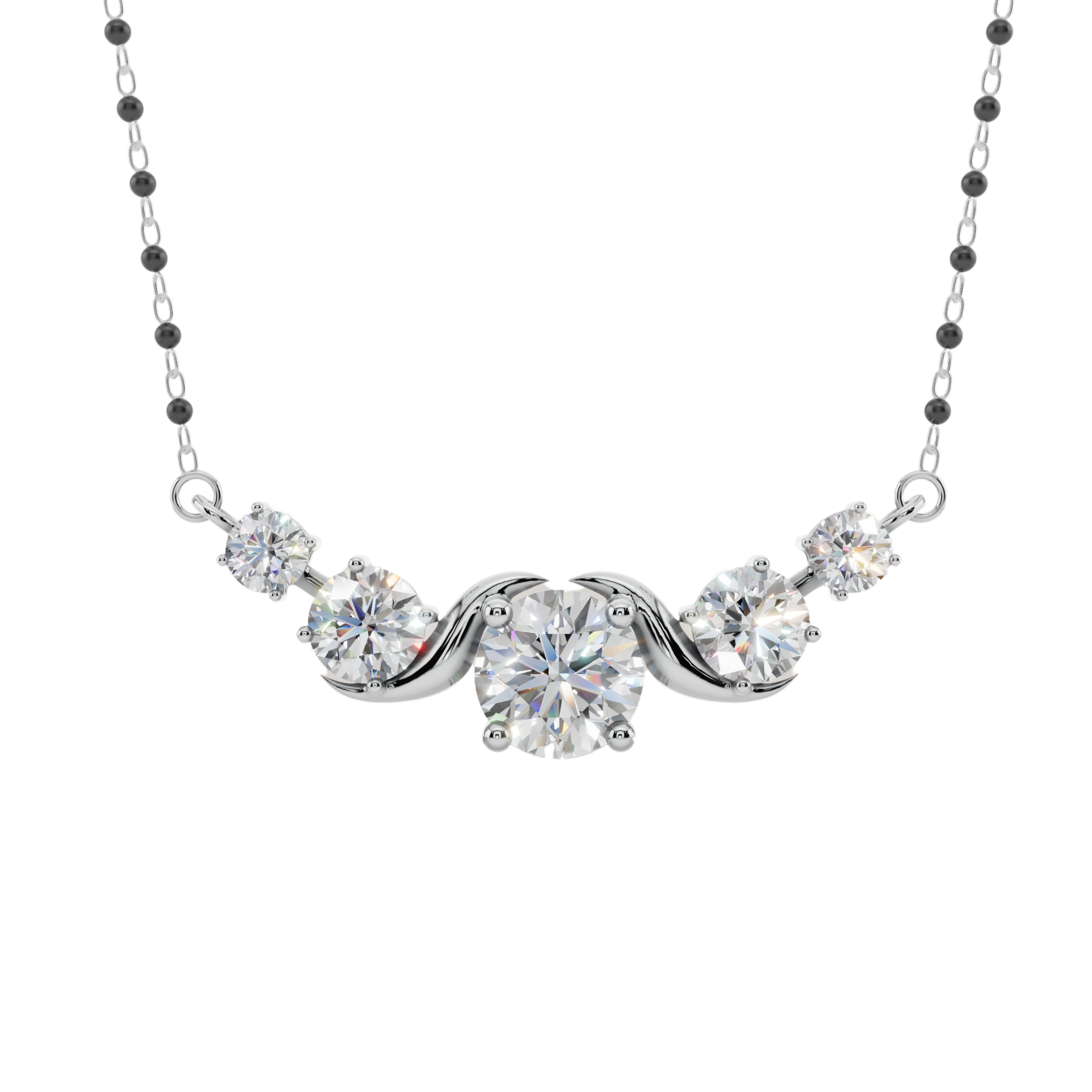 Serena Spark 925 Silver Mangalsutra | Velmé