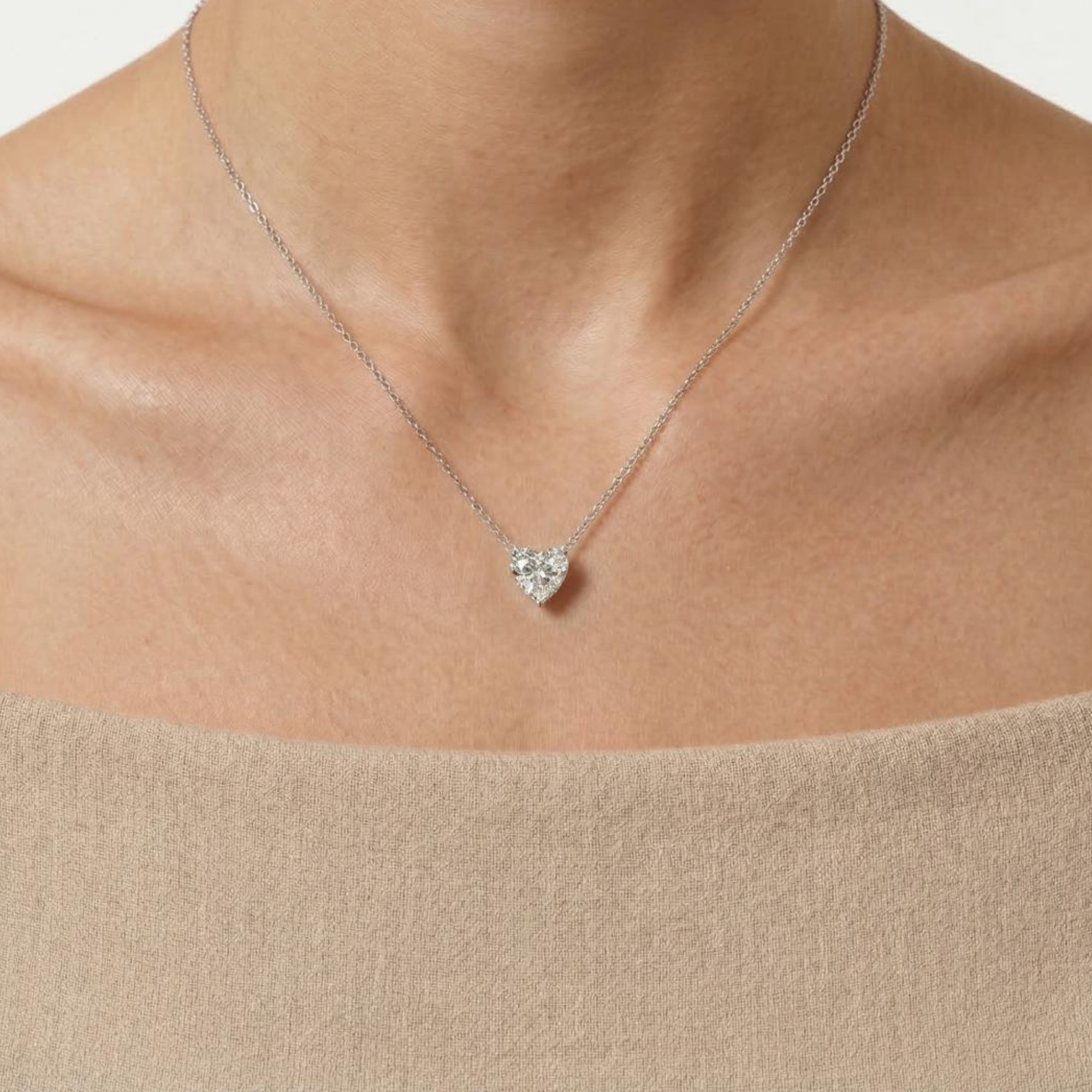 Romantic Heart 925 Silver Solitaire Necklace | Velmé