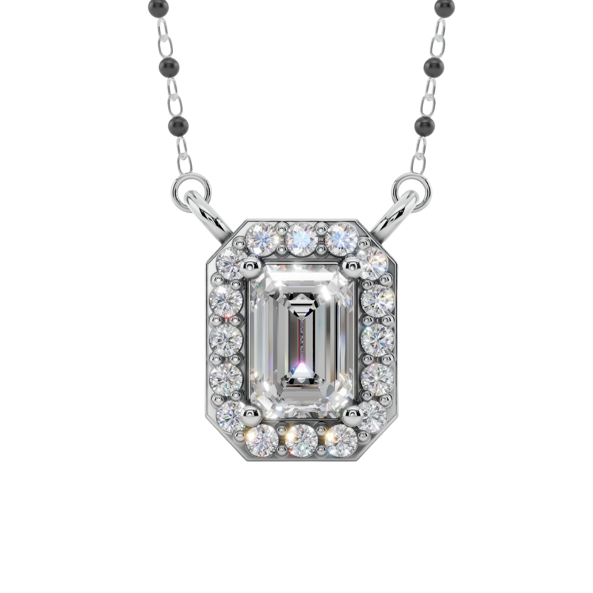 Velme Radiant 925 Silver Emerald Mangalsutra | Velmé