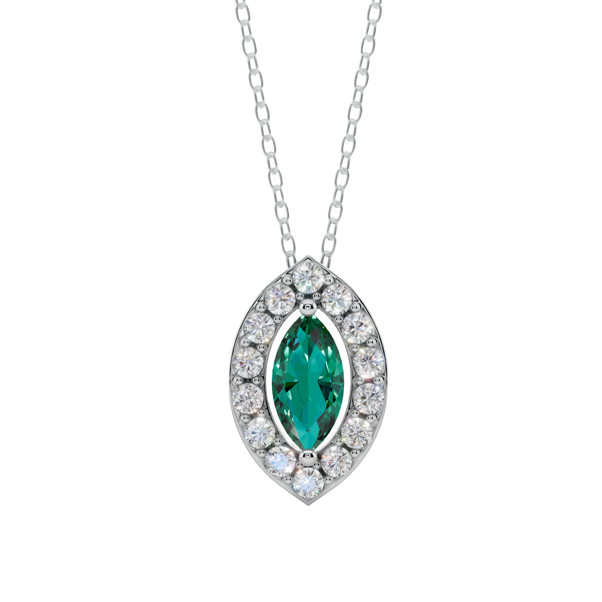 Halo Marquise Pendant Necklace | Velmé