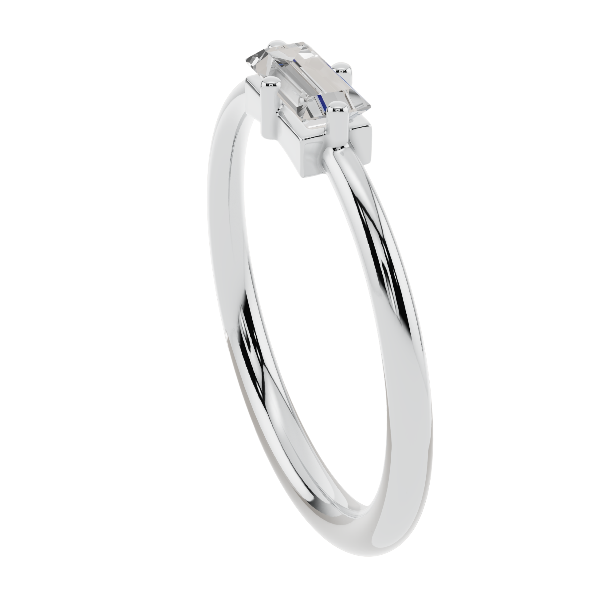 Linear Baguette Light Ring | 925 Sterling Silver | Velmé