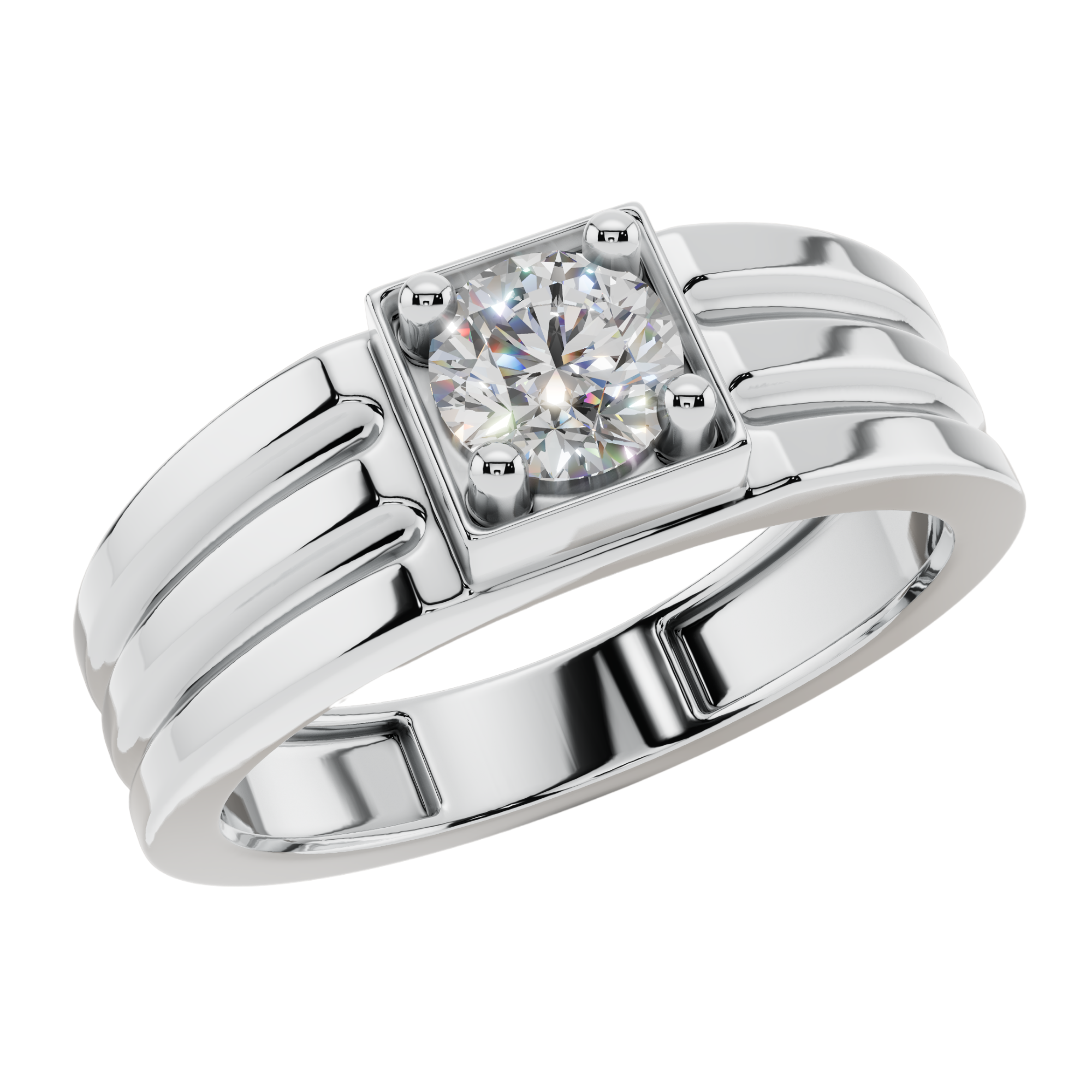 Royal Solitaire Men’s 925 Silver Ring | Velmé