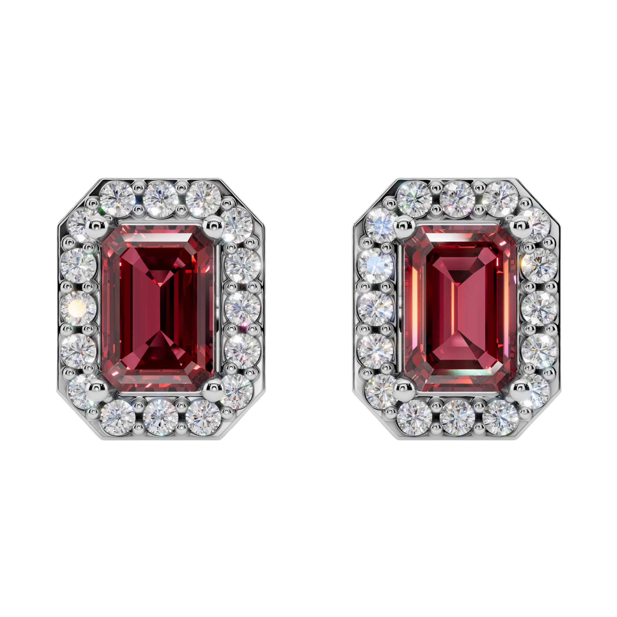 Classic Halo Solitaire Emerald Earrings | Velmé