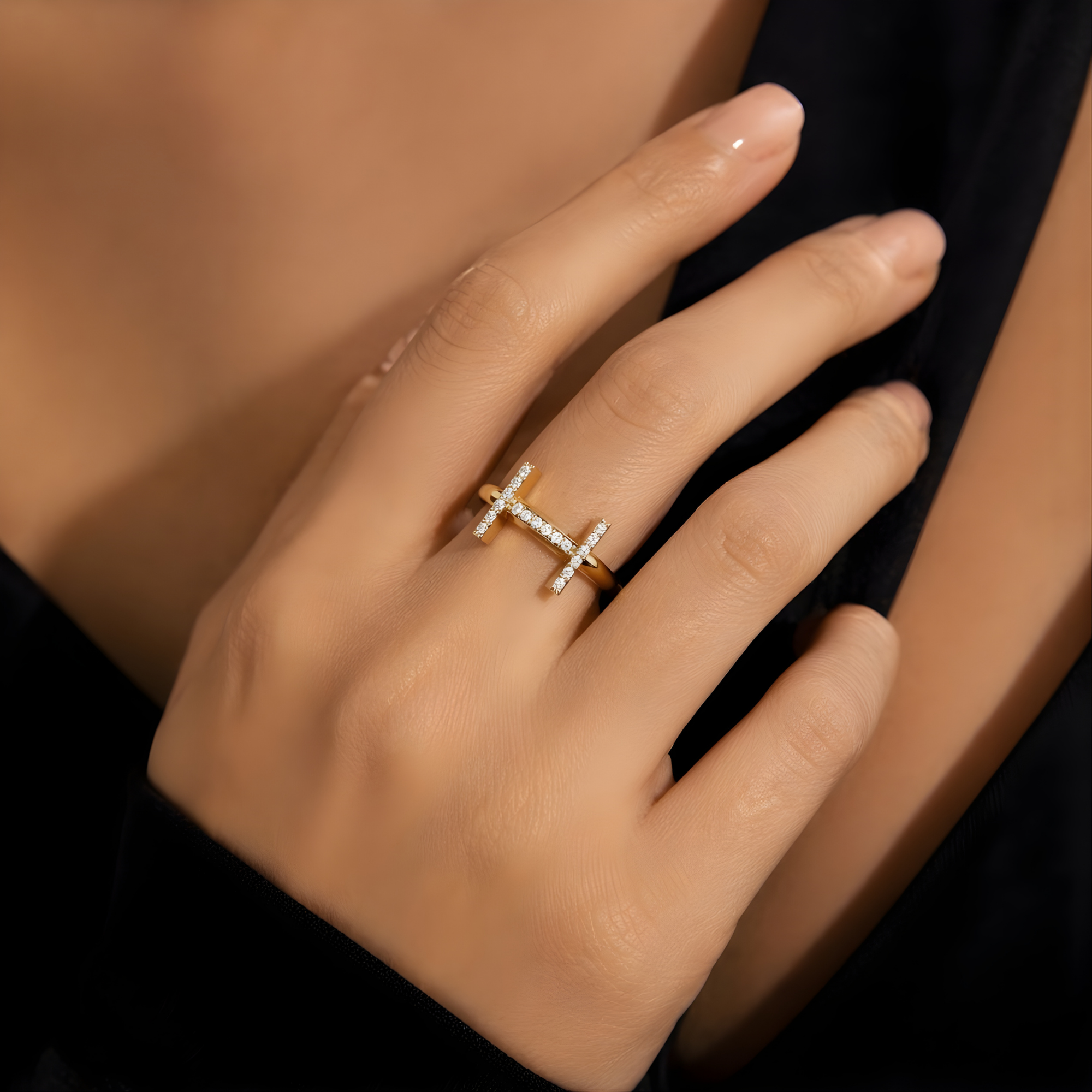 The H-Bar Bridge 925 Silver Ring | Velmé