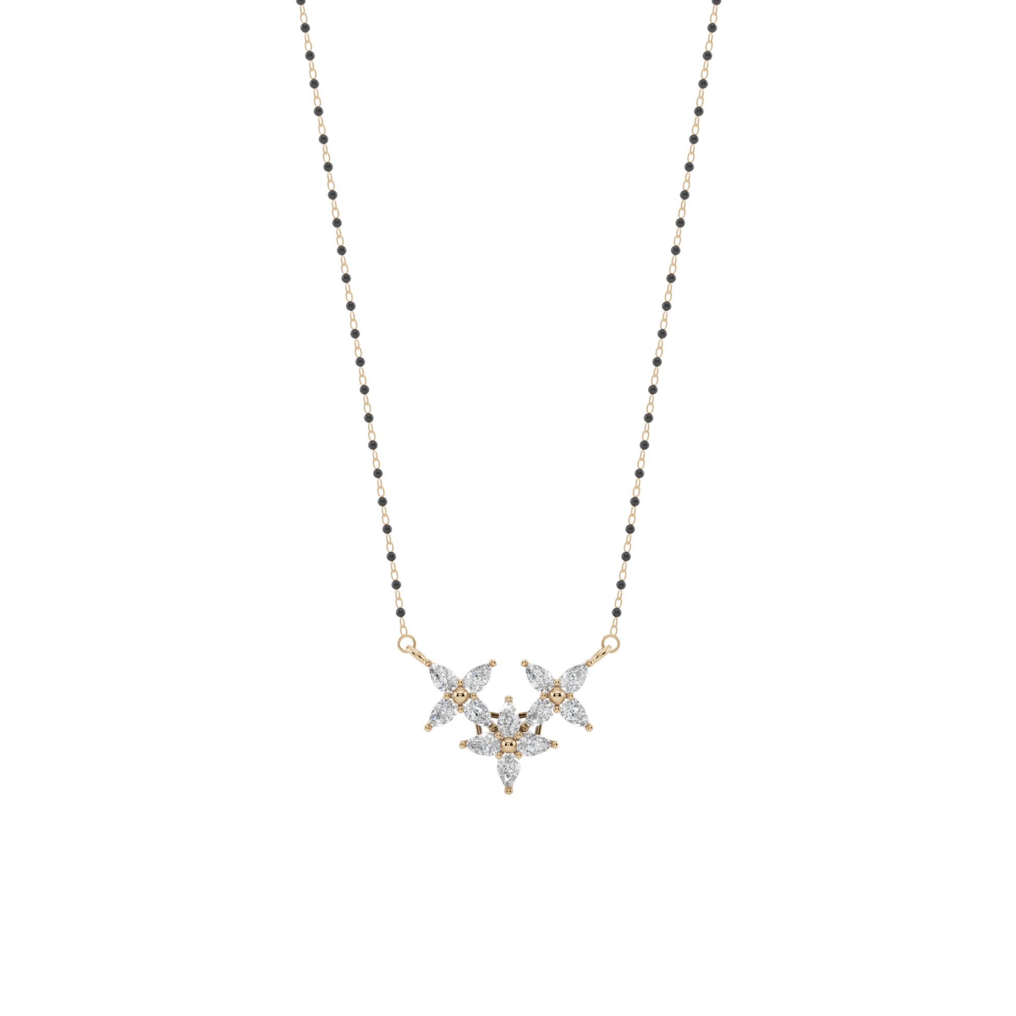 Blossom Trio 925 Silver Mangalsutra | Velmé