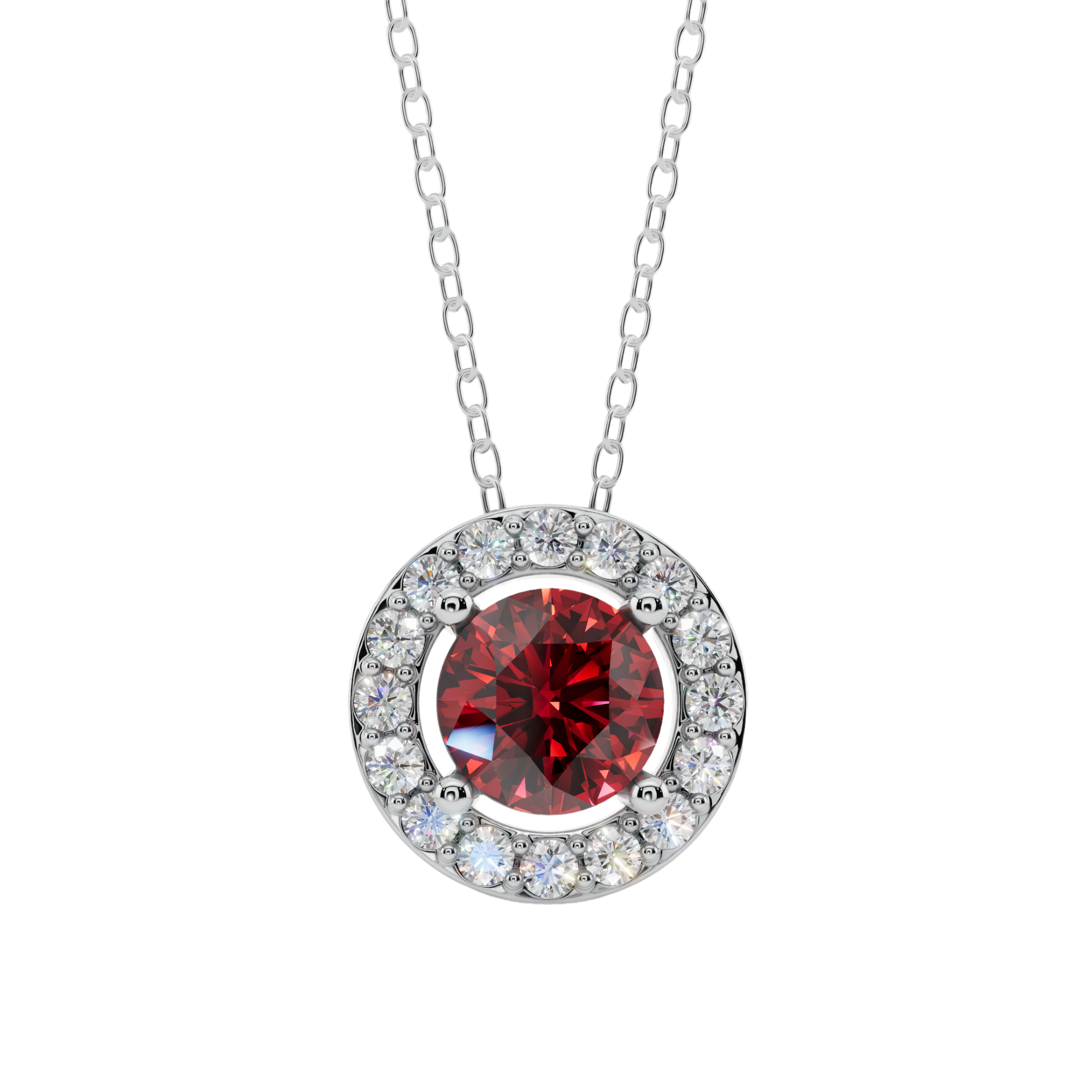 Halo Round Pendant Necklace | Velmé