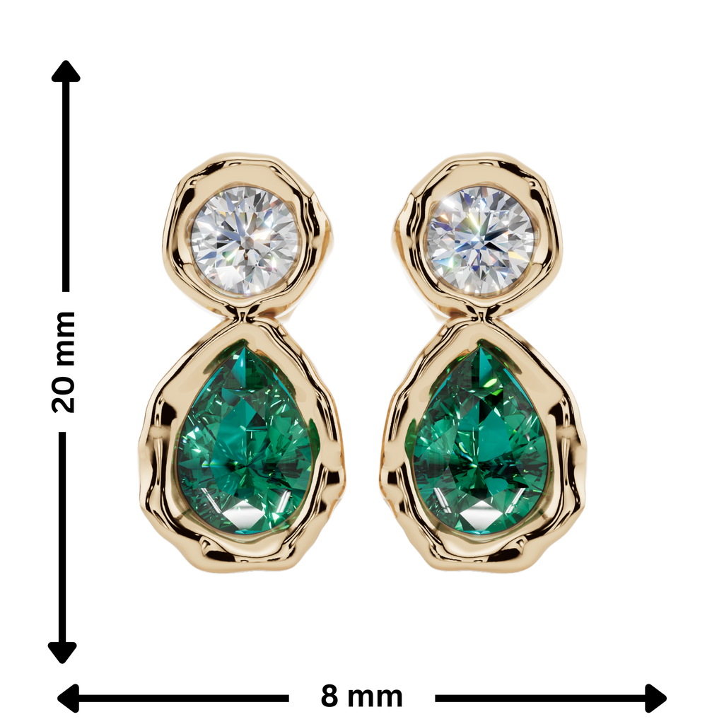 Emerald Orb earrings | Fluidé