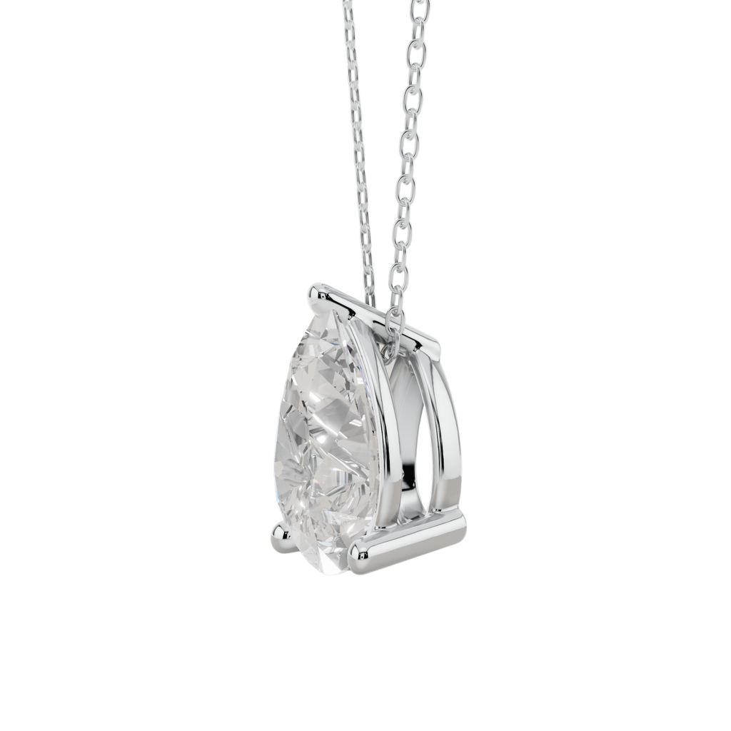 Chic Pear Solitaire 925 Silver Necklace | Velmé