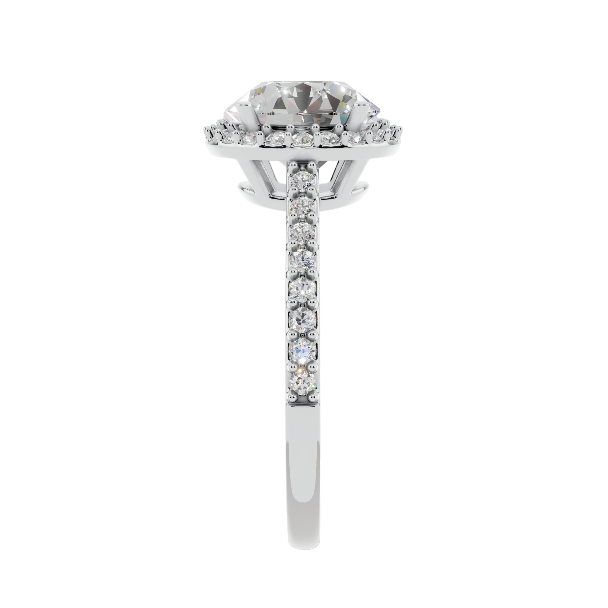 The Aura Halo Solitaire 925 Silver Ring | Velmé