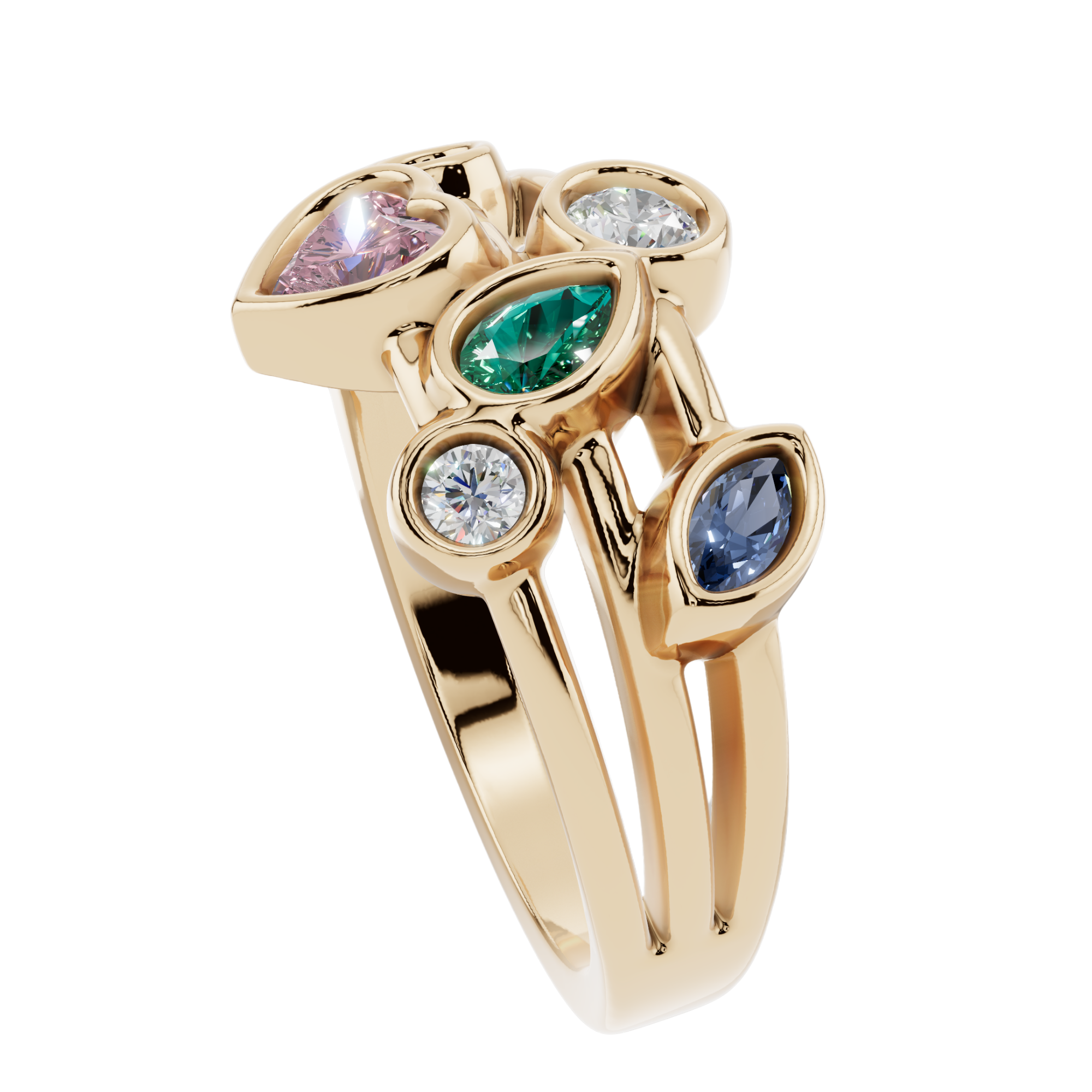 The Kaleidoscope Cluster 925 Silver Ring | Velmé