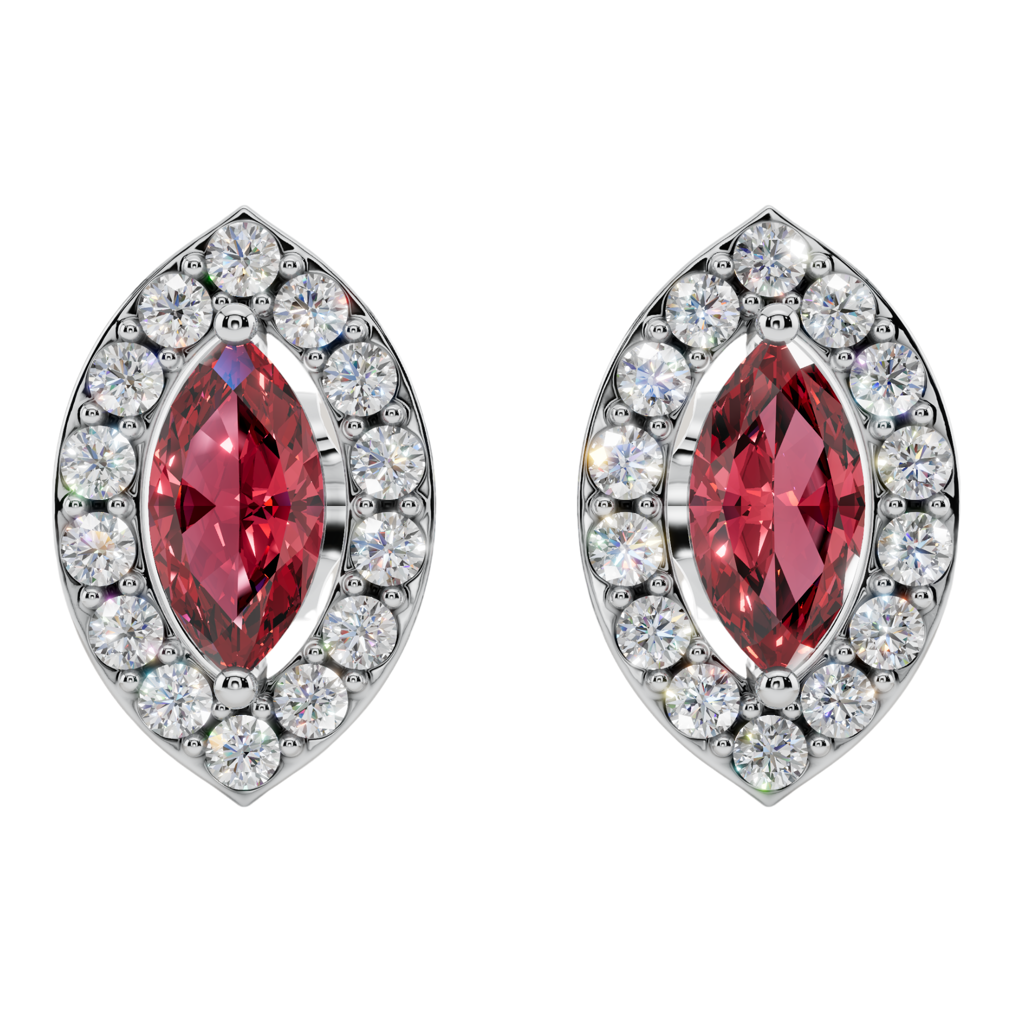 Classic Halo Solitaire Marquise Earrings | Velmé