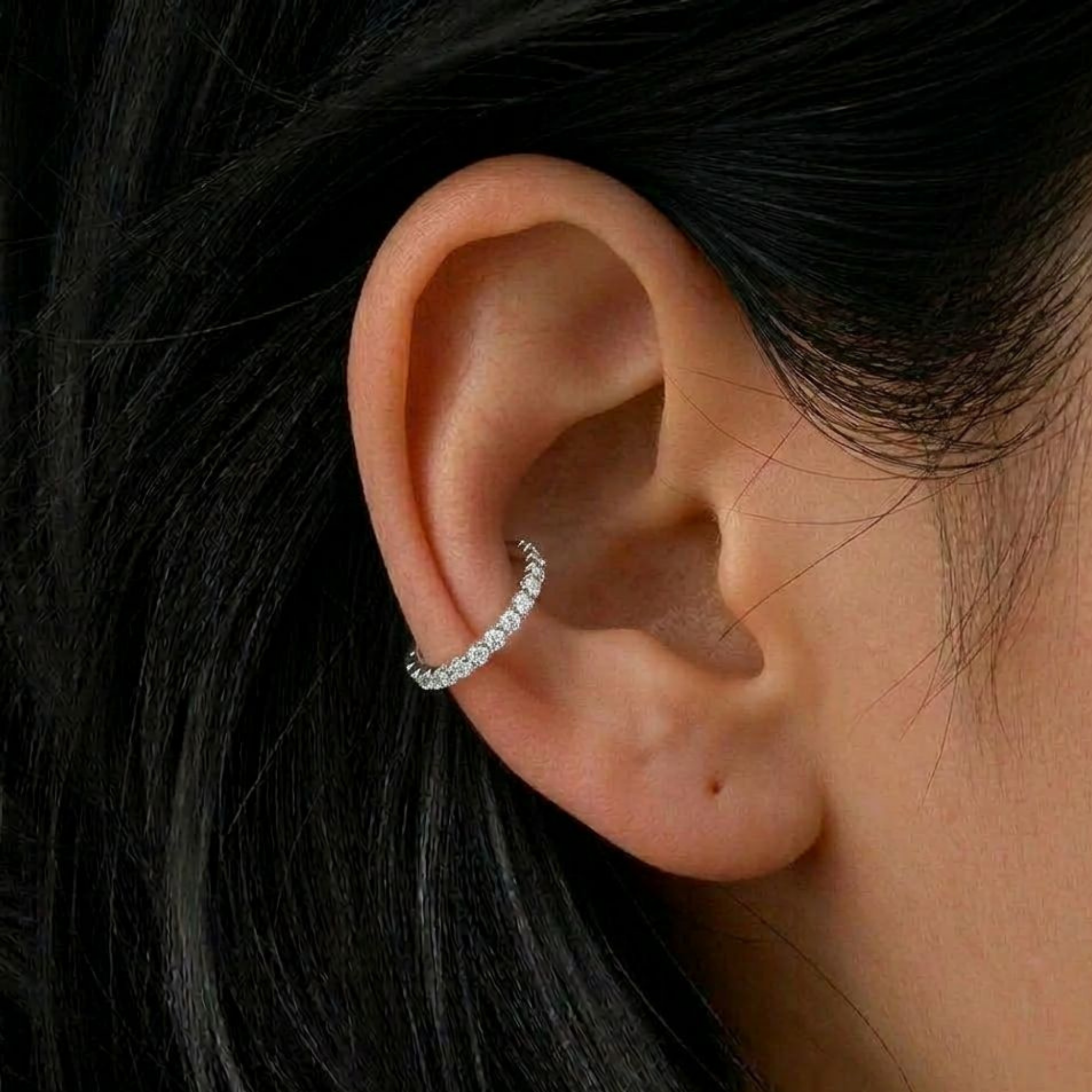 Sparkling Eternity 925 Silver Earcuff | Velmé