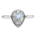 The Pear Bezel Solitaire Ring| Velmé