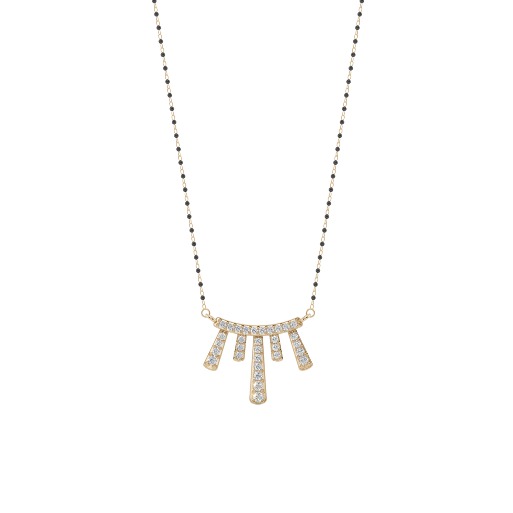 Starlight Cascade 925 Silver Mangalsutra | Velmé