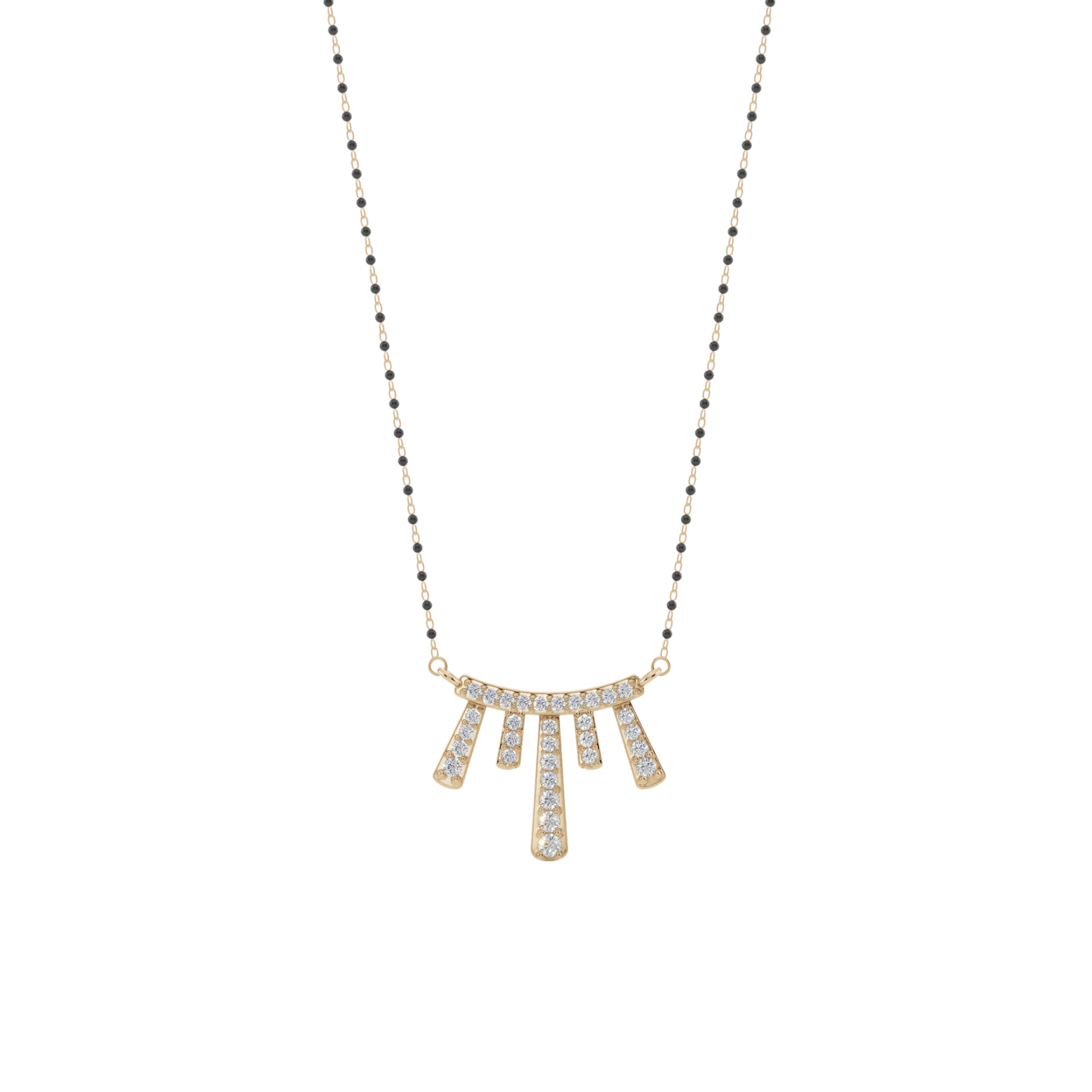 Starlight Cascade 925 Silver Mangalsutra | Velmé