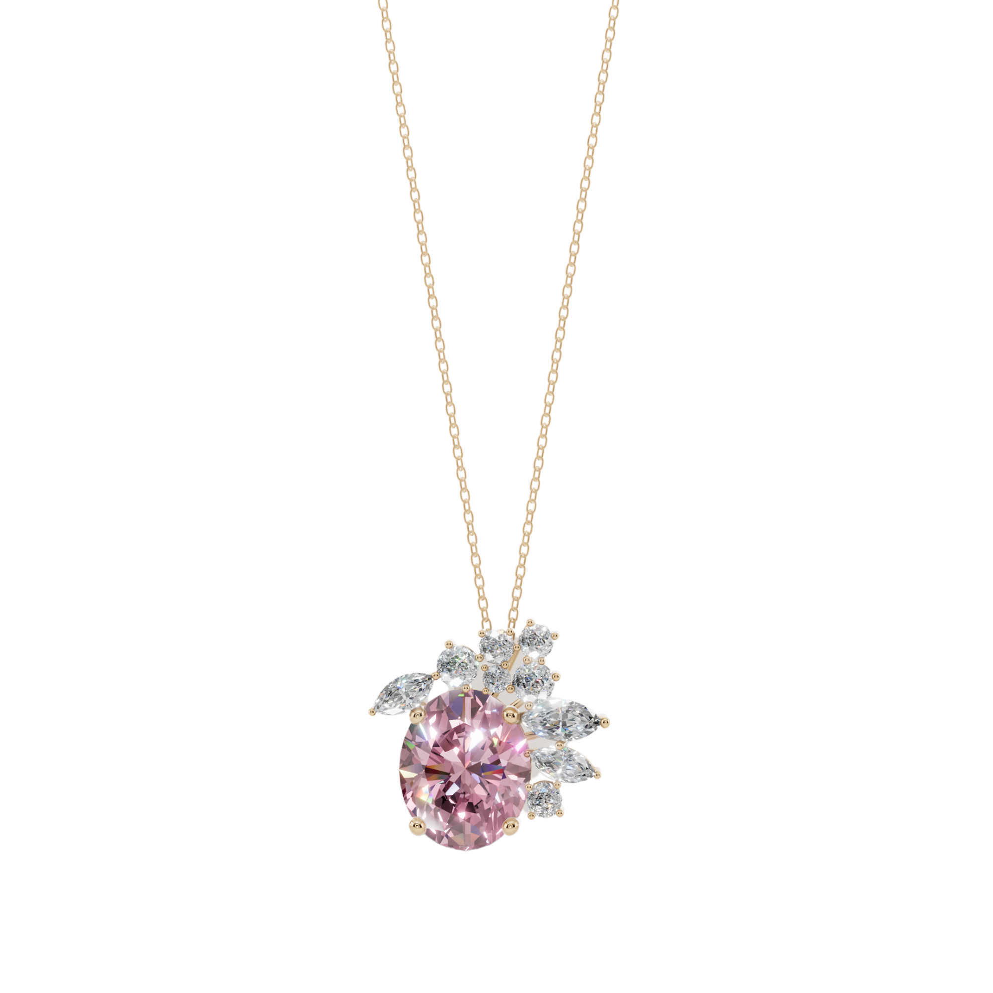 Blush Radiance 925 Pure Silver Necklace | Velmé