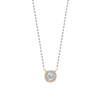 Aurora Halo Cushion 925 Silver Mangalsutra | Velmé