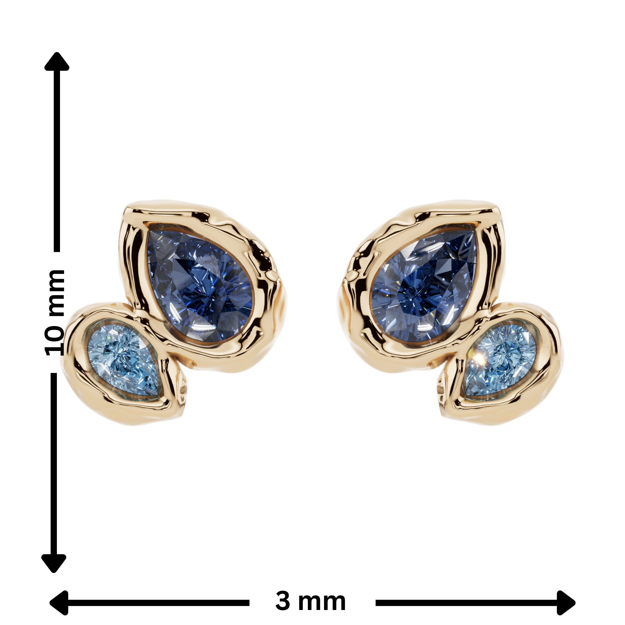 Azure Drift Studs | Fluidé