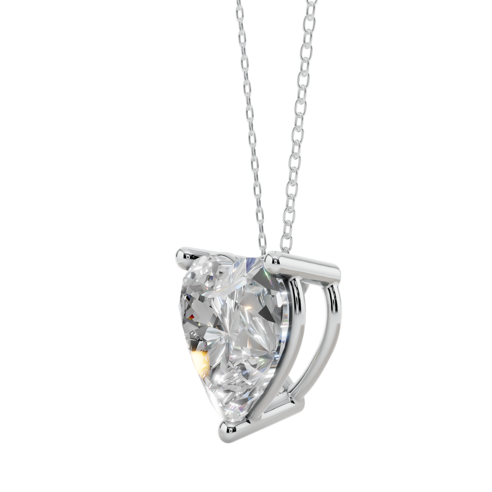 Romantic Heart 925 Silver Solitaire Necklace | Velmé