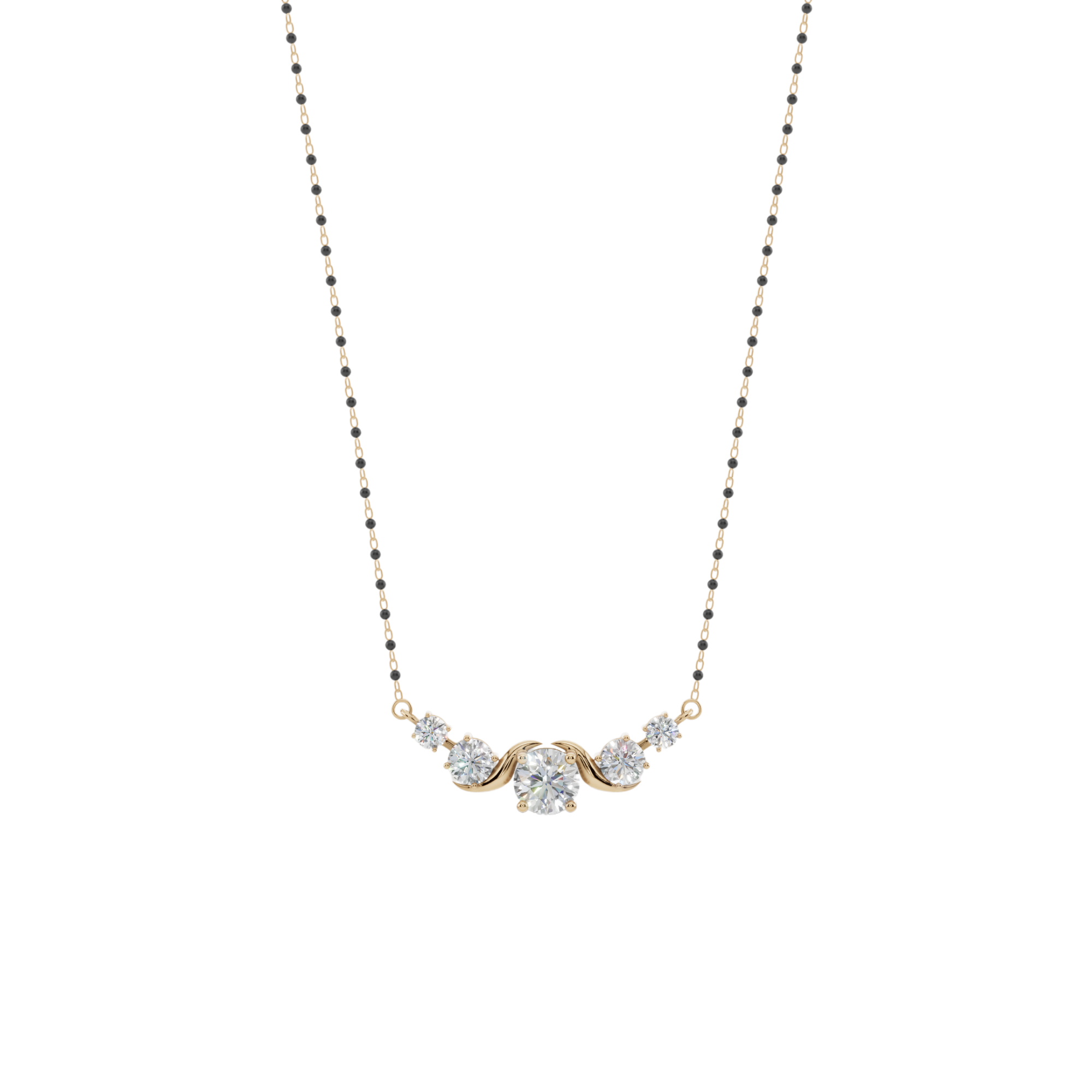 Serena Spark 925 Silver Mangalsutra | Velmé