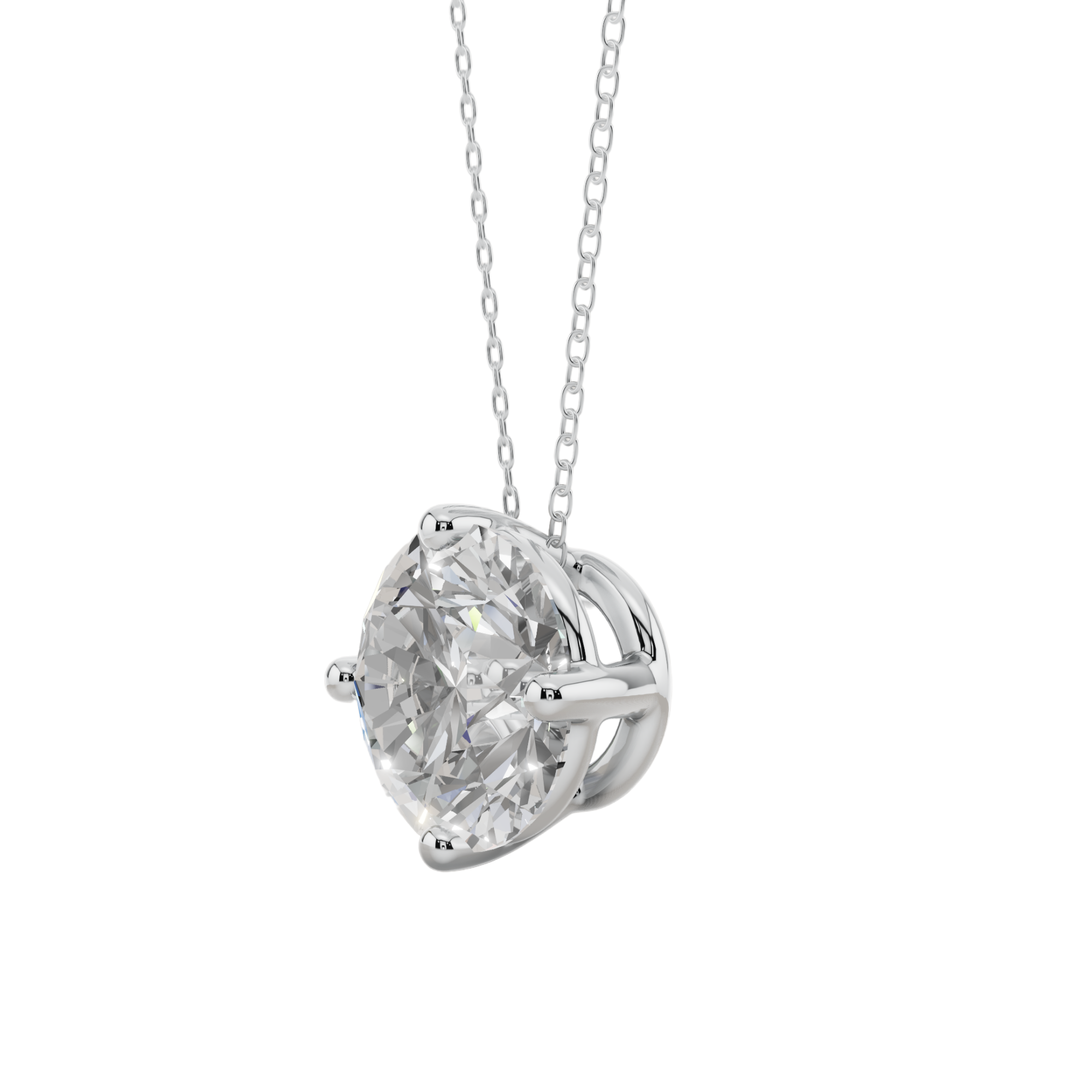 Essential Round Solitaire 925 Silver Necklace | Velmé
