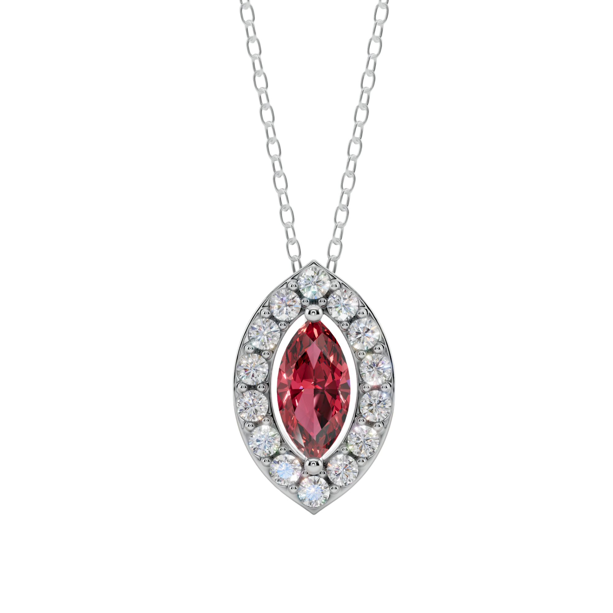 Halo Marquise Pendant Necklace | Velmé