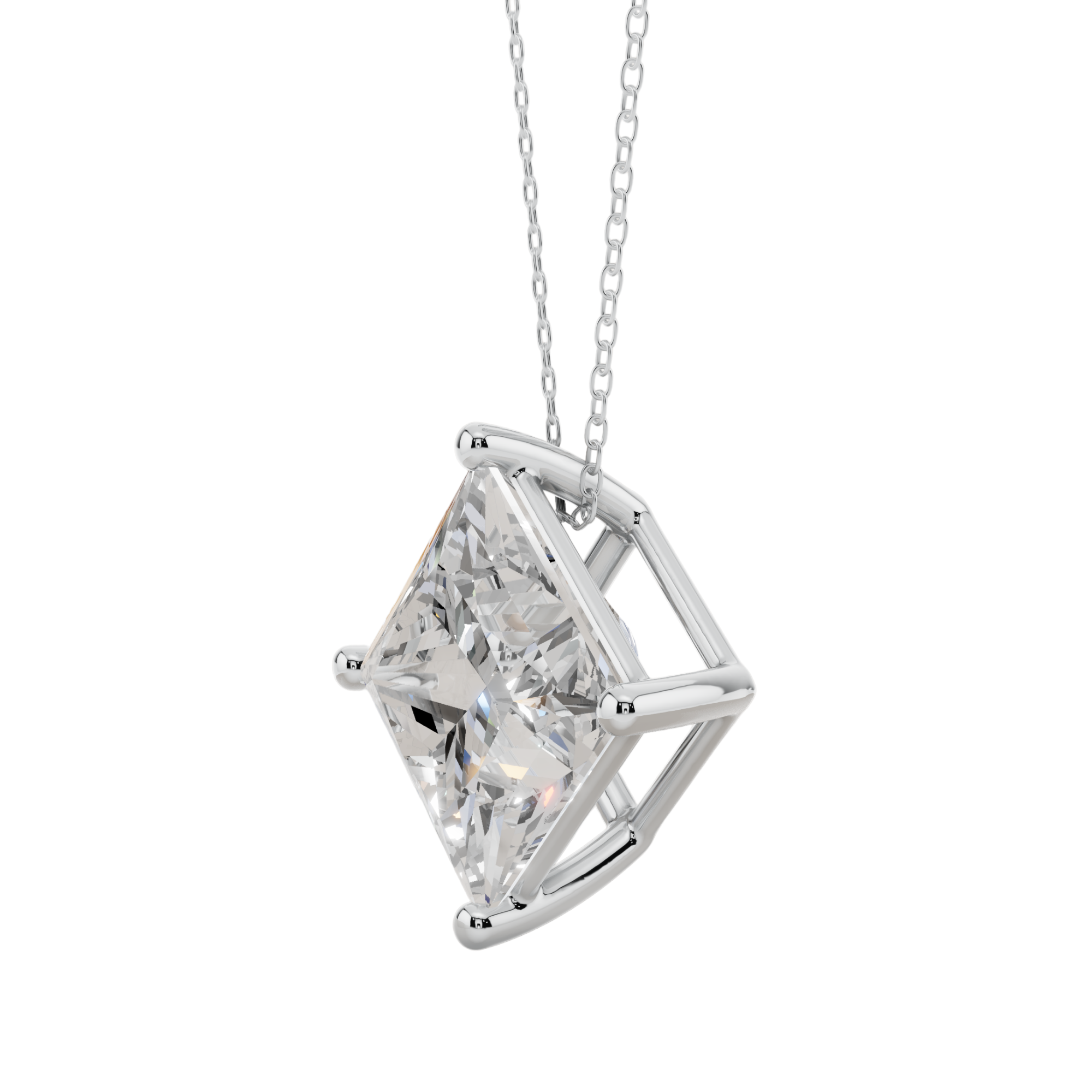 Bold Princess Solitaire 925 Silver Necklace | Velmé
