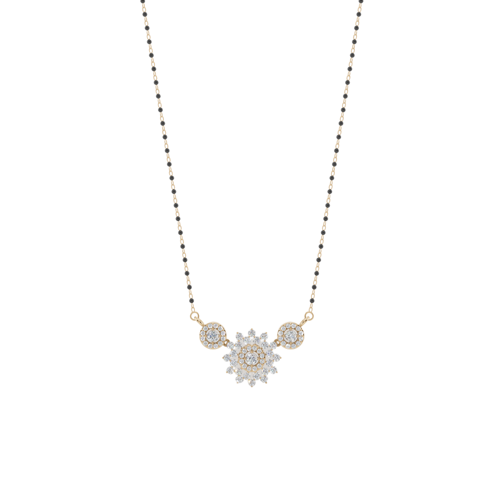 Snowflake Radiance 925 Silver Mangalsutra | Velmé