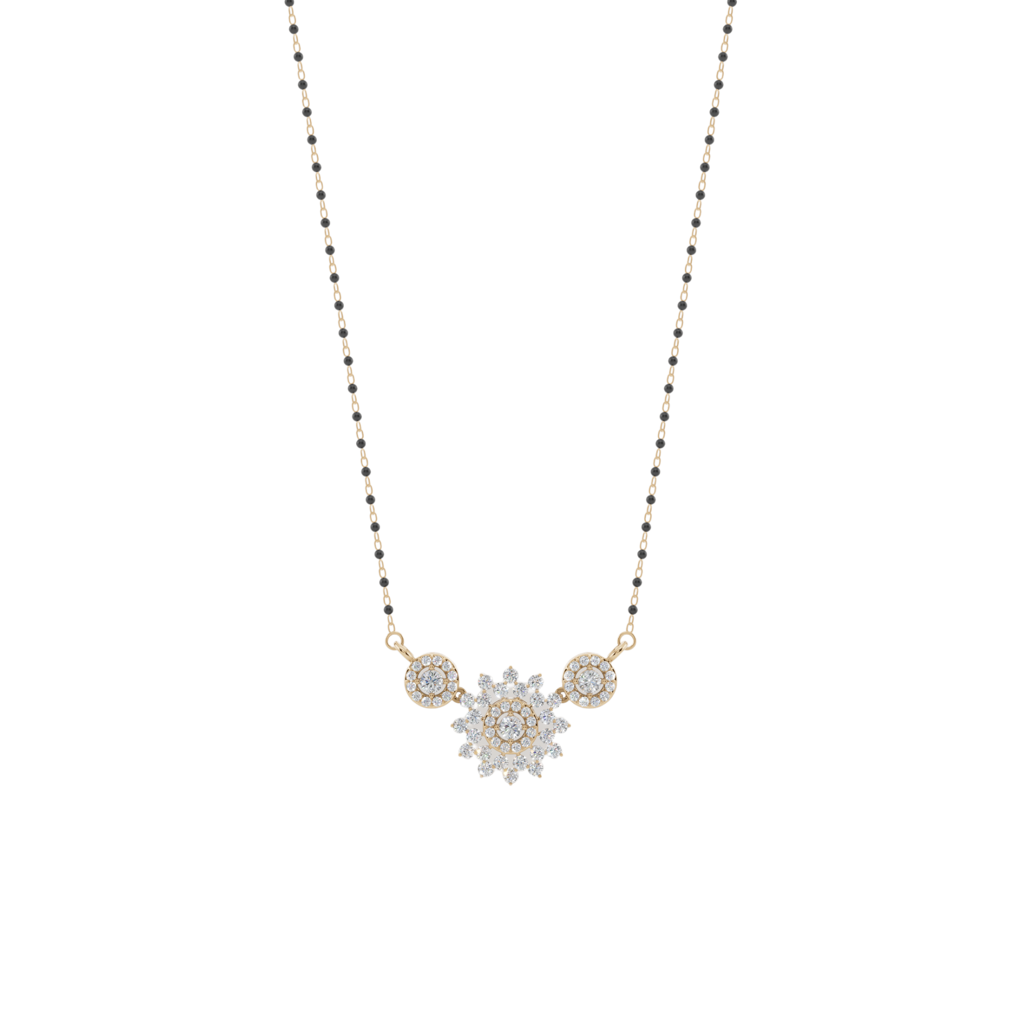 Snowflake Radiance 925 Silver Mangalsutra | Velmé