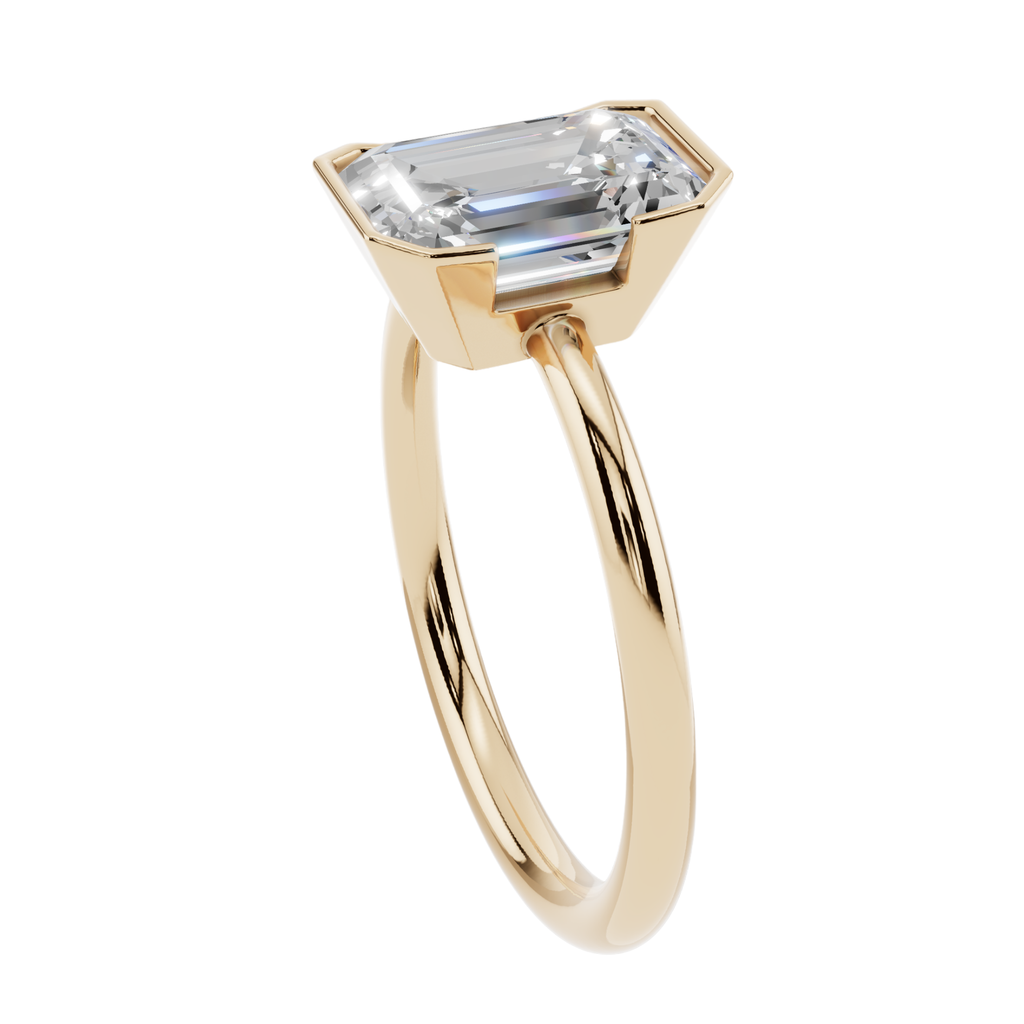 Timeless Emerald Solitaire 925 Silver Ring | Velmé