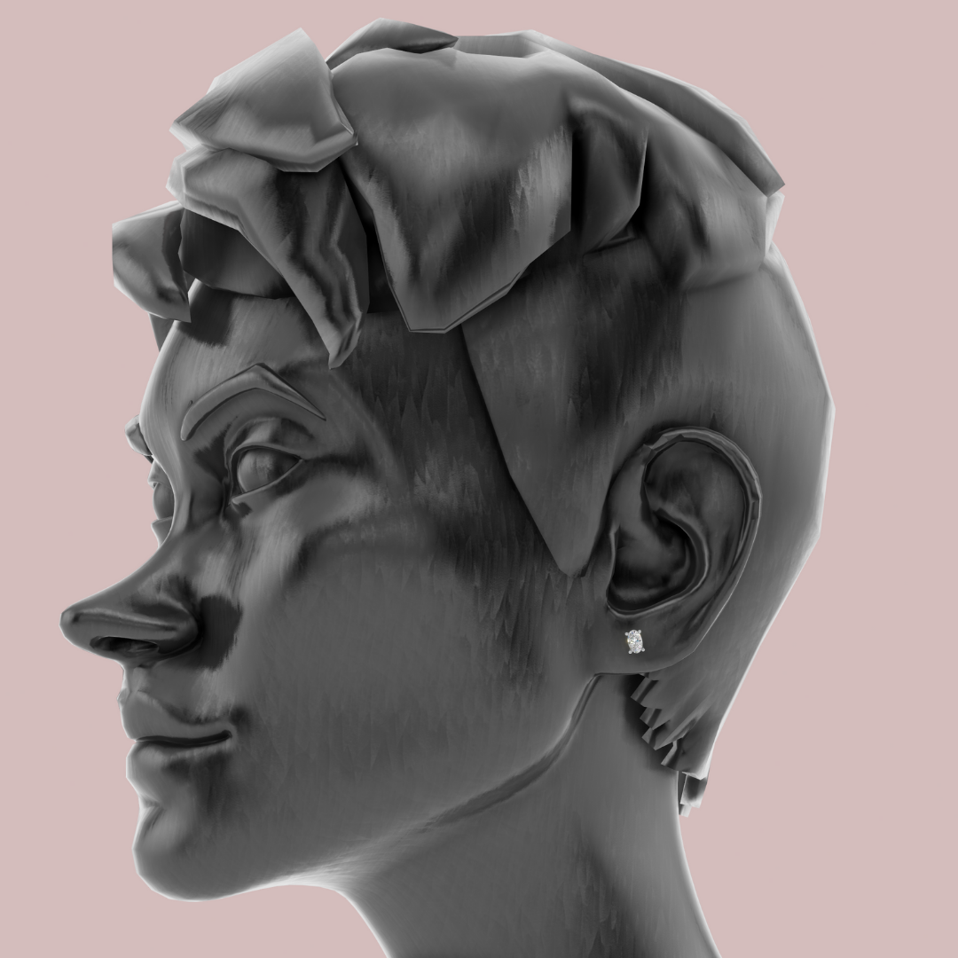 Classic Oval 925 Pure Silver Stud Earrings My Store