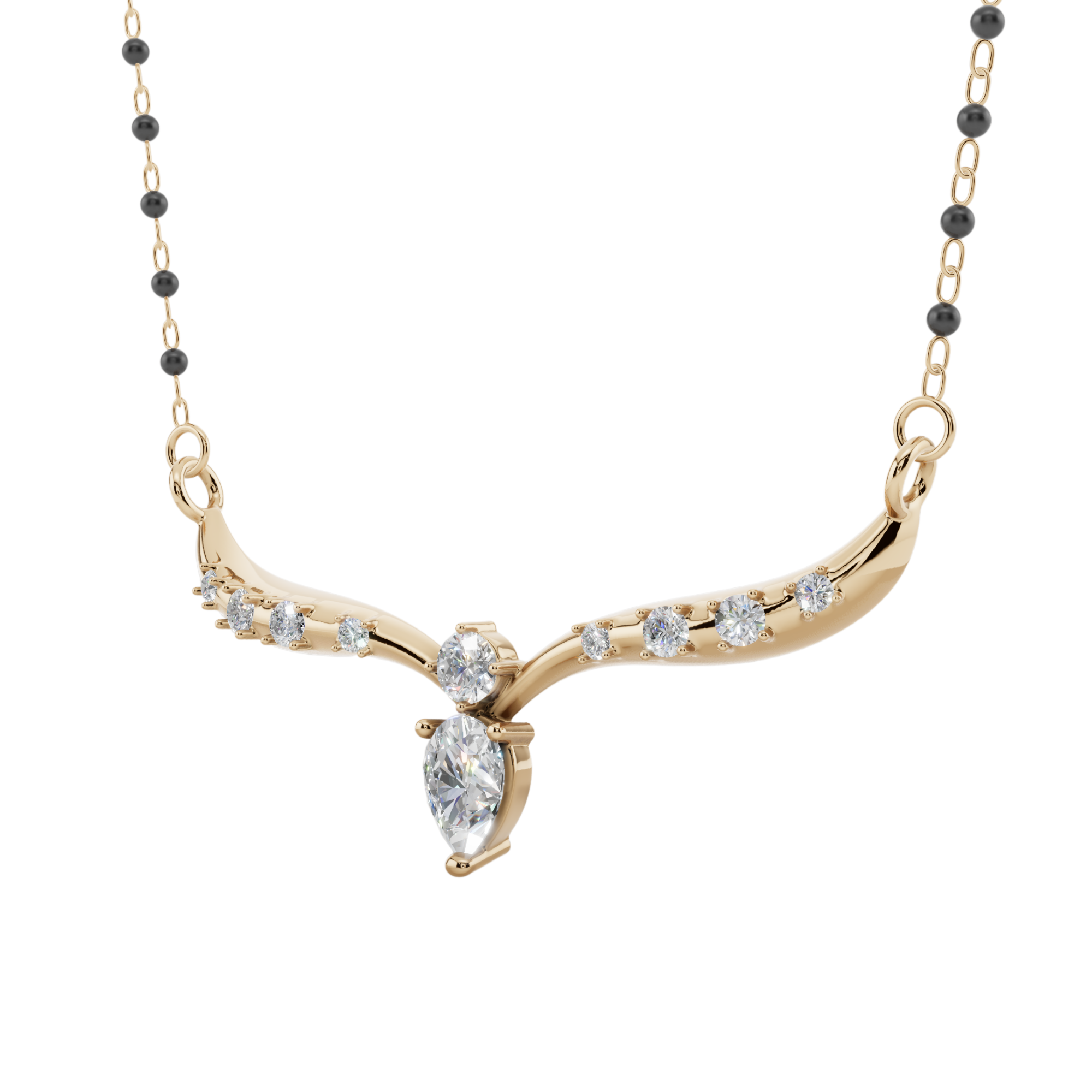 Dewdrop Grace 925 Silver Mangalsutra | Velmé