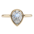 The Pear Bezel Solitaire Ring| Velmé