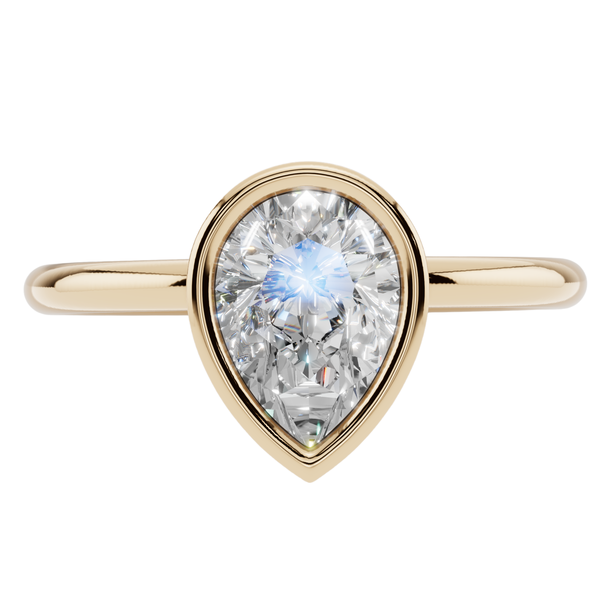 The Pear Bezel Solitaire Ring| Velmé