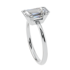 Timeless Emerald Solitaire 925 Silver Ring | Velmé