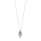 Graceful Marquise Solitaire 925 Silver Necklace | Velmé