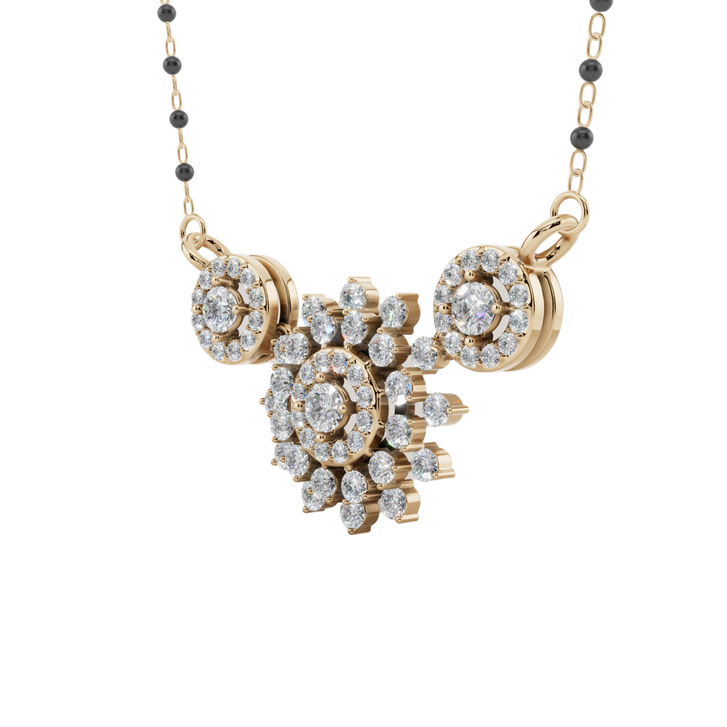 Snowflake Radiance 925 Silver Mangalsutra | Velmé