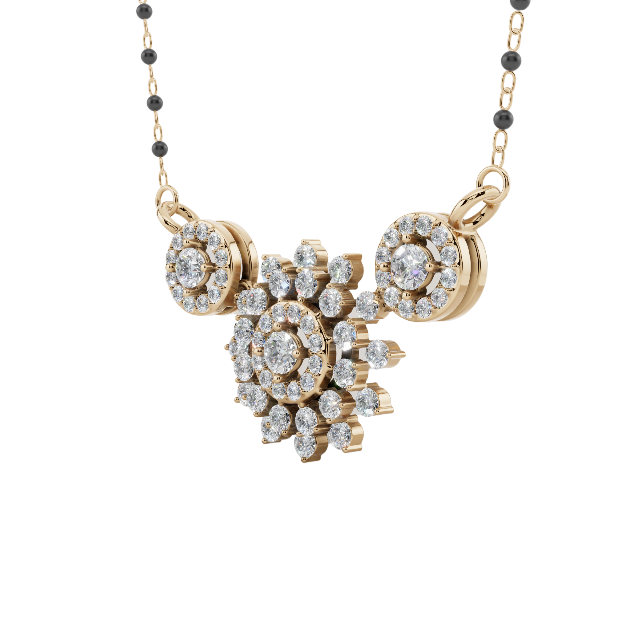 Snowflake Radiance 925 Silver Mangalsutra | Velmé