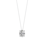 Radiant Oval Solitaire 925 Silver Necklace | Velmé