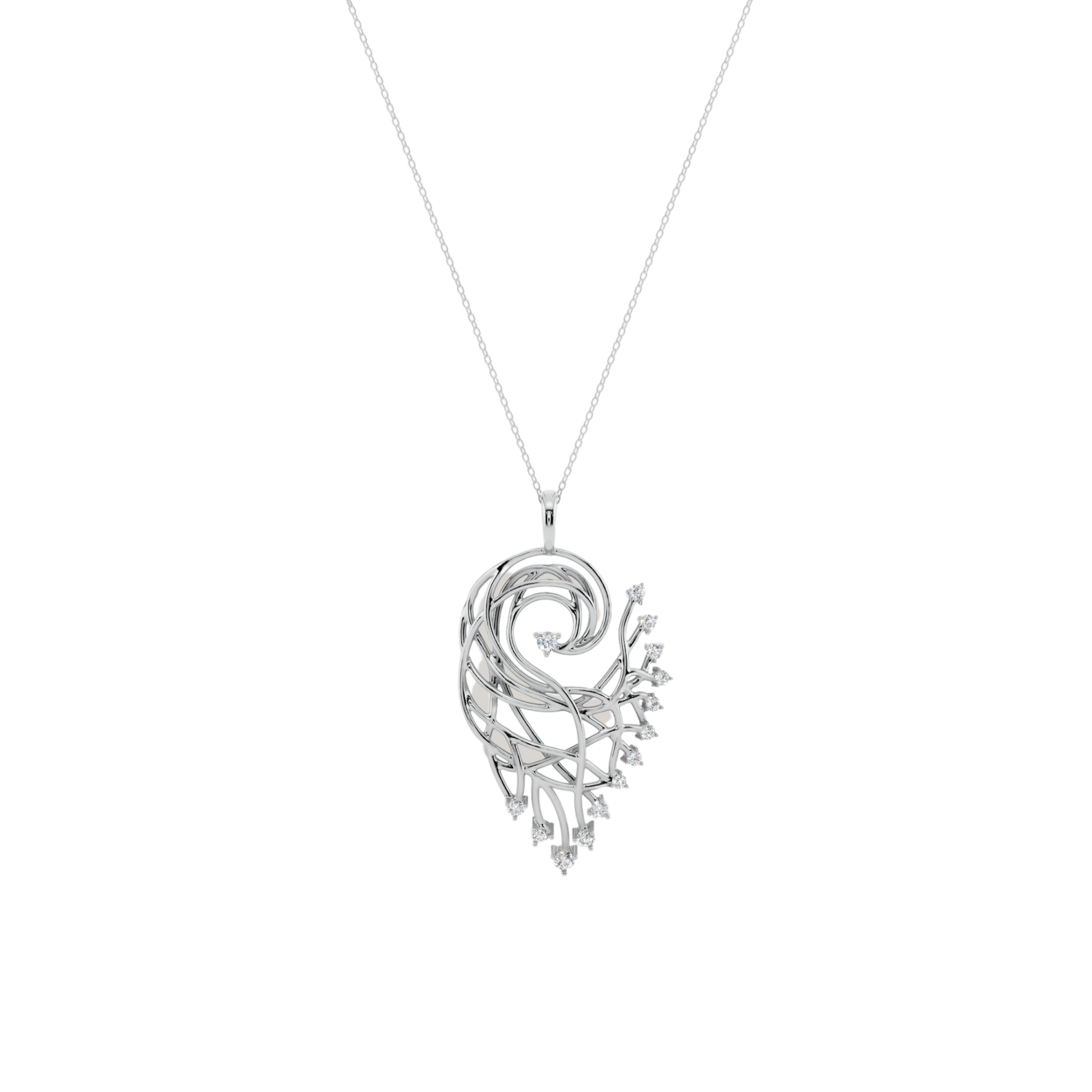 Elysian Feather Pendant Necklace | Velmé