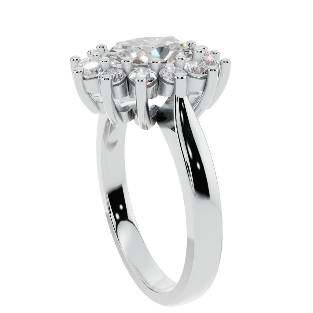 The Oval Halo Bloom 925 Silver Ring | Velmé
