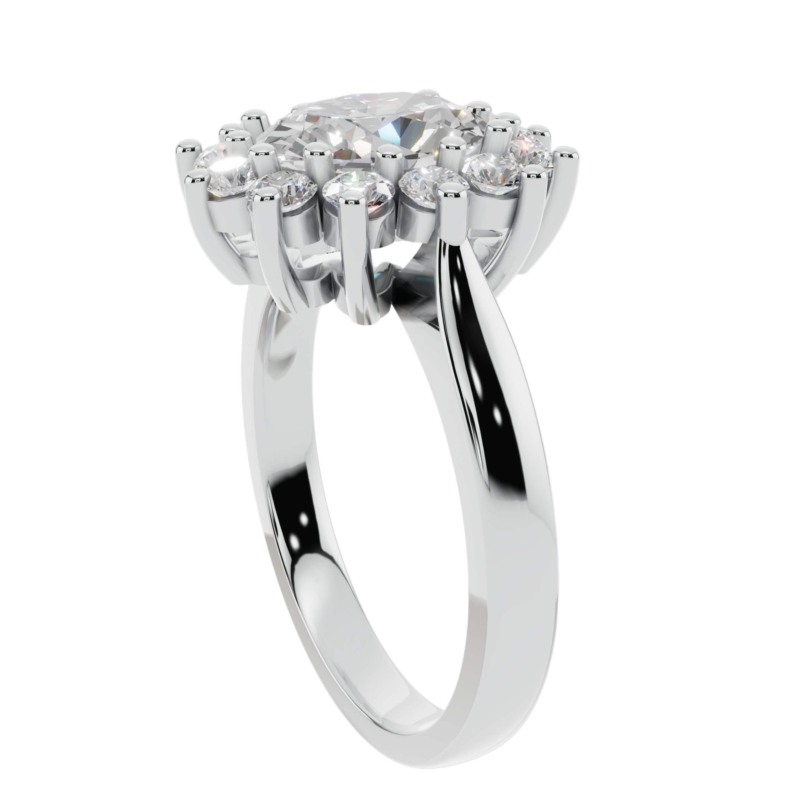 The Oval Halo Bloom 925 Silver Ring | Velmé
